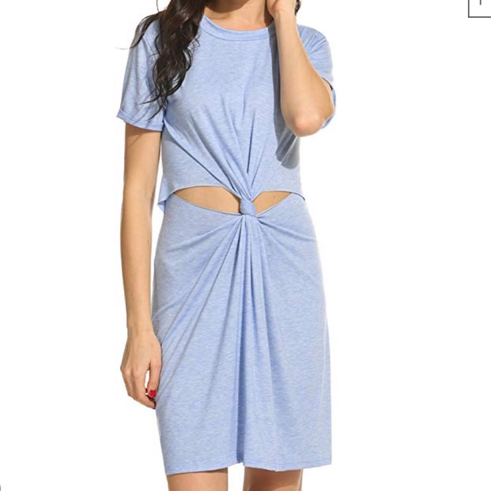 T-shirt cut out dress with knot front